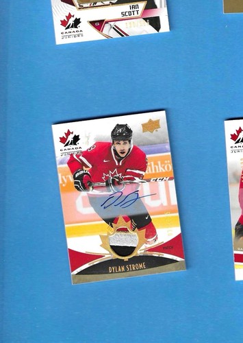 2016 Upper Deck Team Canada Juniors 33/125 Gold Auto Patch Dylan Strome #102