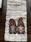 Embroidered Tea Towels with Autumn Patterns for Kitchen