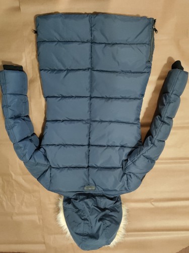 Pajar Canada Long Down Puffer Faux Fur Hooded Coat 550 Fill Navy 10/12 Child - Picture 2 of 20