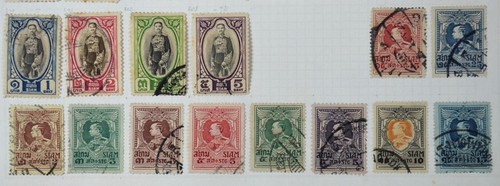 Estampillas TAILANDIA en página de álbum antiguo mezcladas (HcW24) - Imagen 4 de 4