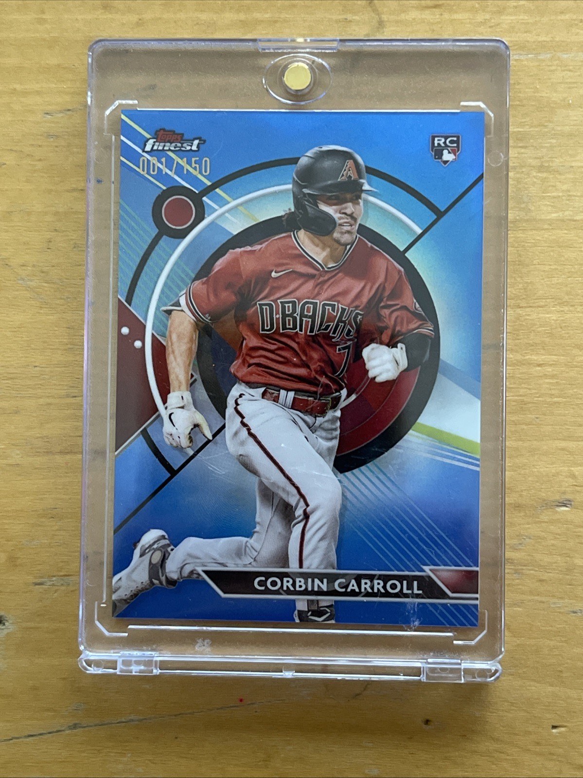 2023 Topps Finest - Corbin Carroll #24 Blue Refractor /150 (RC) 001/150