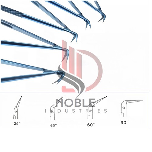 Micro Scissor Neurosurgery Microsurgical Angled Shears Cardiovascular Scissors - Picture 3 of 3