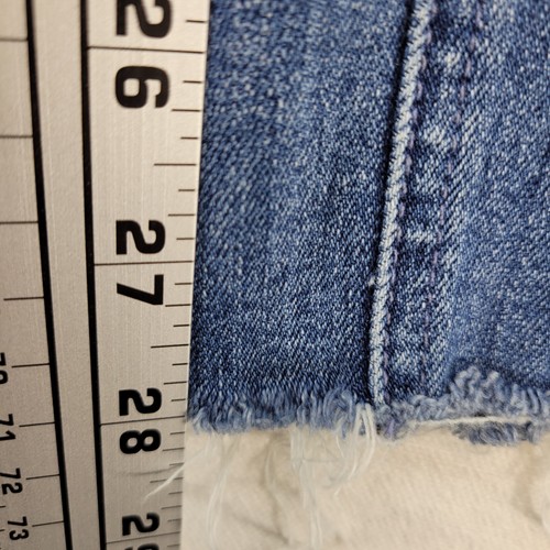 Jeans Madre Mujer 28 Azul Tiro Medio Deslumbrante Tobillo Fray Esta Vez Próximo Año Denim - Imagen 12 de 13