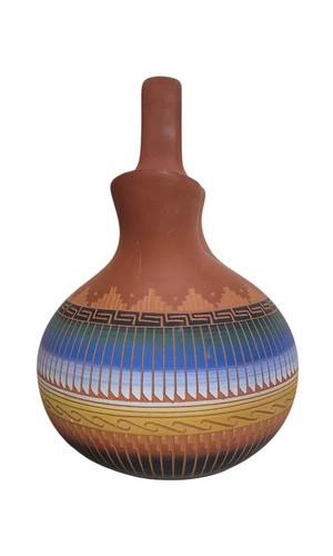 Mary Etsitty Navajo (Diné) Pottery Wedding Vase – 2006 Signed Southwest Art - Picture 4 of 10