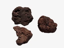 3) Natural Red Lava Rock Unique Volcanic Stone for Aquariums, Terrar