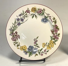 Spode. Romany Flower Design Pink Rim Salad Dessert Plates Mint Condition England