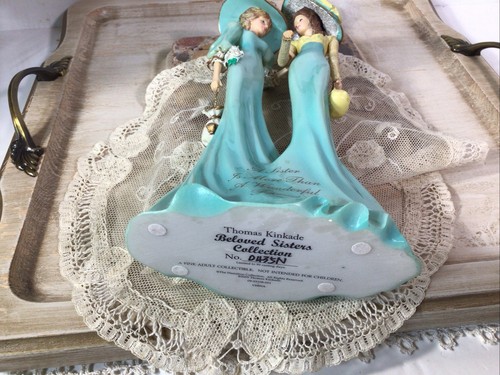 Figura Thomas Kinkade “HERMANAS AMADAS” “Una hermana es más que una maravillosa padre - Imagen 9 de 24