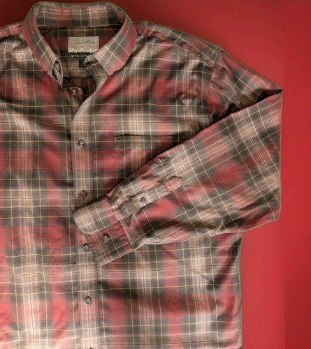 Cabela’s Outfitter Series Green Red Plaid Long Sleeve Button Up Shirt Mens Large - Picture 2 of 13
