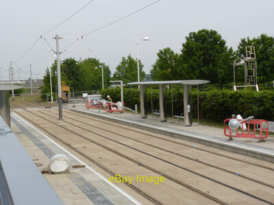 Foto 6x4 Straßenbahnhaltestelle für das Gyle Centre Gogar Die Grundstrukturen sind in c2013