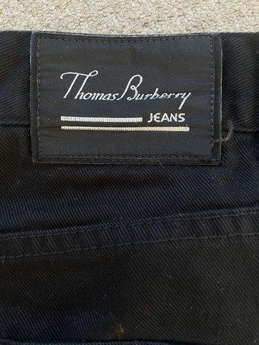 Thomas Burberry St Louis Black Denim Jeans 30W X 30L Pure Cotton - Picture 3 of 9