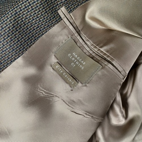 Haggar Blazer Mens 44 Long City Casuals Worsted Wool Blend Sport Coast USA New - Picture 6 of 12