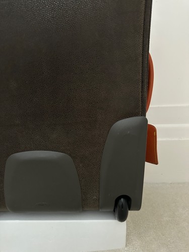 NEW 2000s Bric's Luggage 20.25" Carry On Roller Classic GREEN Tuscan Cognac Trim - Picture 24 of 24