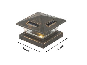 Led Deko Solarbeleuchtung Fur Zaun Torpfost Wegeleuchte Fur Den