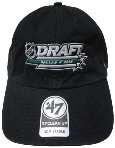 Neu '47 Marke Dallas Stars Hockey Mütze/Kappe 2018 NHL Draft Neu mit Etikett verstellbar schwarz - Bild 2 von 8