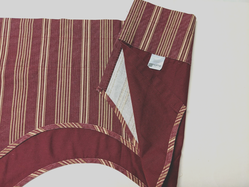 JC Penney Borgoña Rayas Doble Vieira Bolsillo Ventana Cenefa 18 x 58 - Imagen 4 de 6