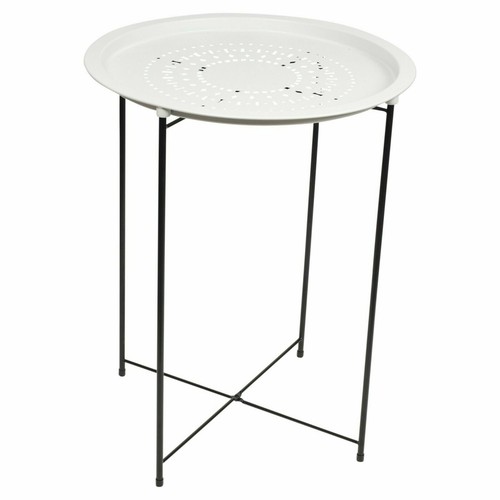 Metal Round Bistro Folding Garden Coffee Table Patio Indoor Furniture Summer - Picture 4 of 12
