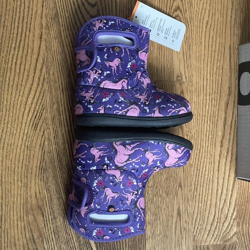 Neu Bogs Schnee Regen Stiefel wasserdicht isoliert Kunstfell Kleinkind Mädchen Größe 8 - Bild 4 von 6
