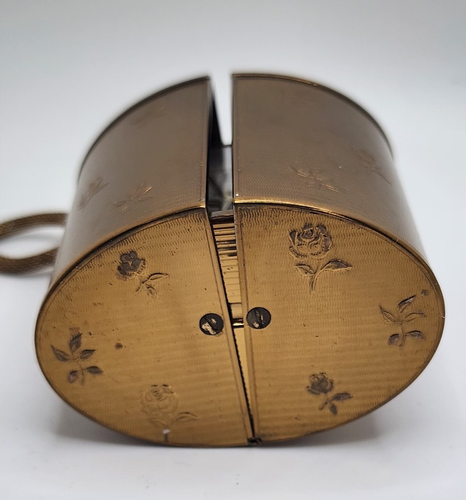 Vtg SEMCA Brass Carriage Clock Style Cylindrical Hinged Alarm Clock SWISS MADE - Picture 3 of 8