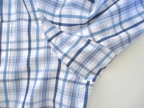 EUC Duluth Trading Blue Plaid 100% Cotton Office Shirt Relaxed Fit Tall XLT - Picture 6 of 8