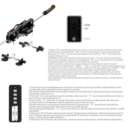 Double-Ended Sex Machine Remote Control Thrusting Dildo Vibrator Couples Sex Toy - Picture 9 of 12