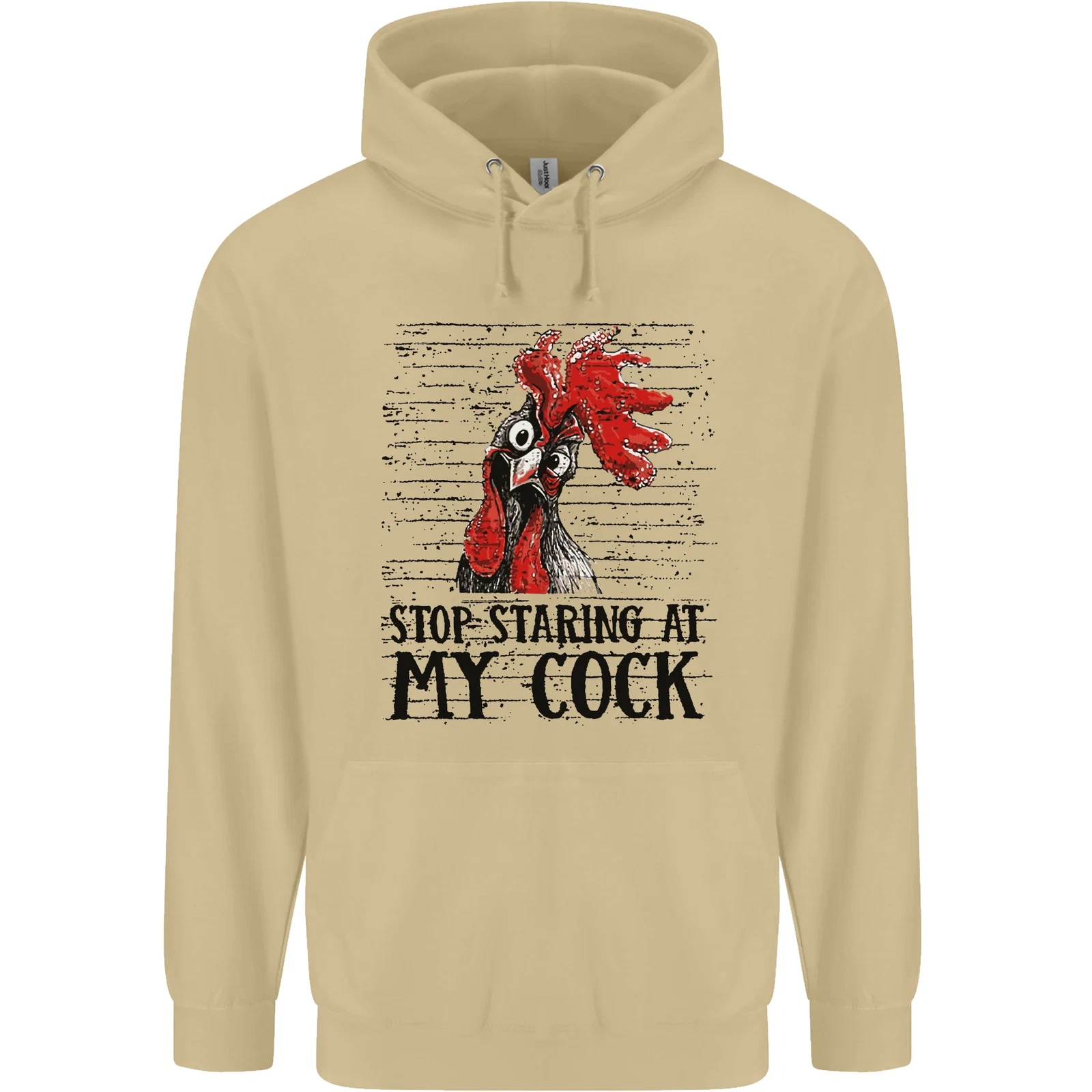 RHUDE Felpa con cappuccio uomo Stop Starring at My Cock Funny Rude 80% cotone