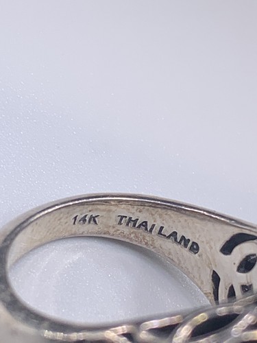 John Hardy A by JH Sterling Silver & 14k Gold Lapis Ring Size 7 - Picture 13 of 13