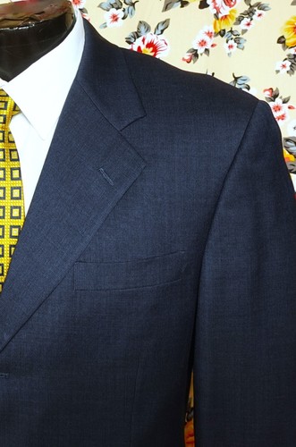 Cambridge Members Sharkskin Navy-Blue Suit 40S - Picture 4 of 7