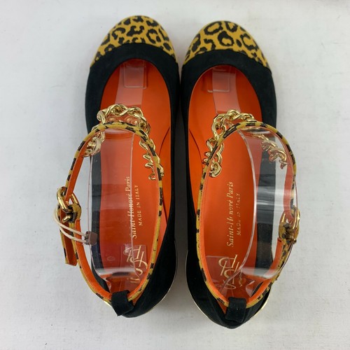 SAINT-HONORÉ PARIS SOULIERS Women's Ballet Flats Black EUR 37 US 7 - Picture 3 of 5