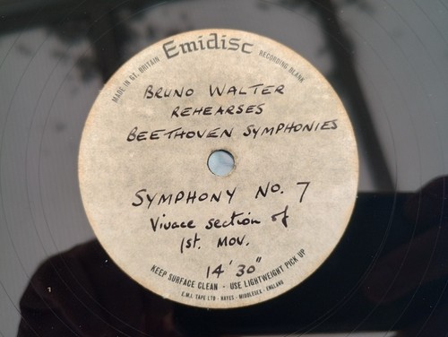 Bruno Walter Scarce 2-1 Sided Acetates REHEARSALS Beethoven 9 Symphonies Philips - Picture 5 of 6