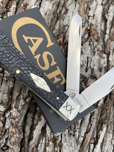 CASE XX *c SFO 2022 GRAY ALLIGATOR SKIN TRAPPER KNIFE KNIVES - Picture 2 of 7