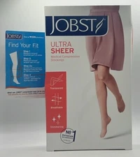 Jobst Ultra Sheer Soft Fit Compression Stockings ~ NATURAL ~ SMALL ~ 15-20 MMHG