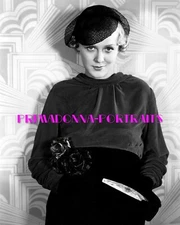 GLORIA STUART 8X10 Lab Photo 1930s High Fashion Outerwear Actress Portrait