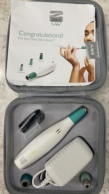 Silk'n ReVit Home Microdermabrasion Device Hand Held With Plug 3 Tips & Filters