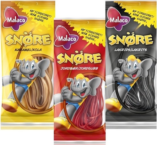 Malaco Shoe String Spaghetti Chewy Candy 94g ( 3.30 oz ) Made in Sweden Options - Picture 1 of 7