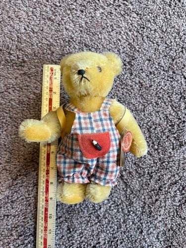 Unusual Hermann Teddy Original, extremely rare schoolboy with satchel