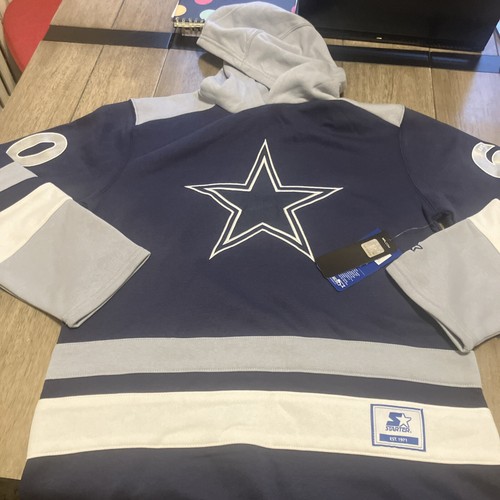 Starter Men’s Dallas Cowboys Hockey Style Jersey Pullover Hoodie SZ Medium🏈🔥