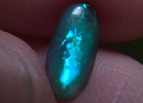 0.74ct solid Lightning Ridge black opal, dazzling electric fire *see video* - Foto 7 di 7