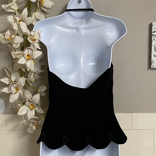 Musani Women’s Top Sleeveless Sequins Shirt Side Zipper Size Medium - Picture 5 of 11