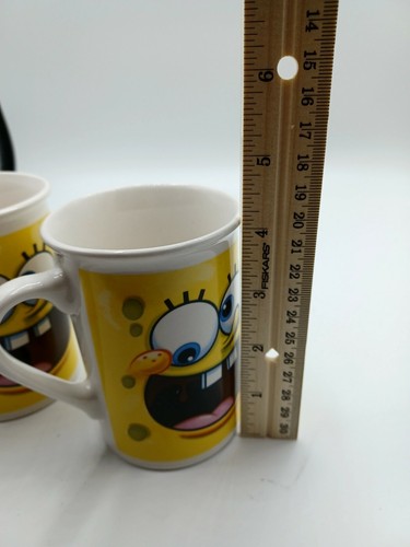 Lot 2 Sponge Bob Squarepants Coffee Cup Mugs 2013 Viacom 12 oz Frankford  - Picture 5 of 5