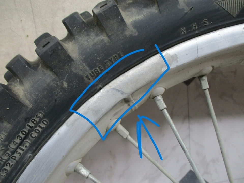 Pneu de disco de freio cubo aro roda dianteira Honda cr250r cr 250 r 1988 88 80/100-21. - Imagem 4 de 4