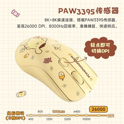 AKKO 5108B Pom Pom Purin Mechanical Keyboard PBT RBG Hot-swap Wireless Keyboards - Picture 5 of 20
