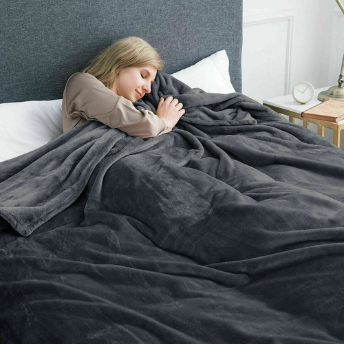Reversible Large Faux Fur Fleece Throw Super Soft Light Weight Sofa Bed Blanket - Picture 104 of 110