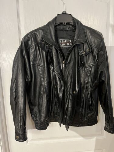 Leather Limited Men's Leather Riding Jacket Size L Excellent Condition(188)