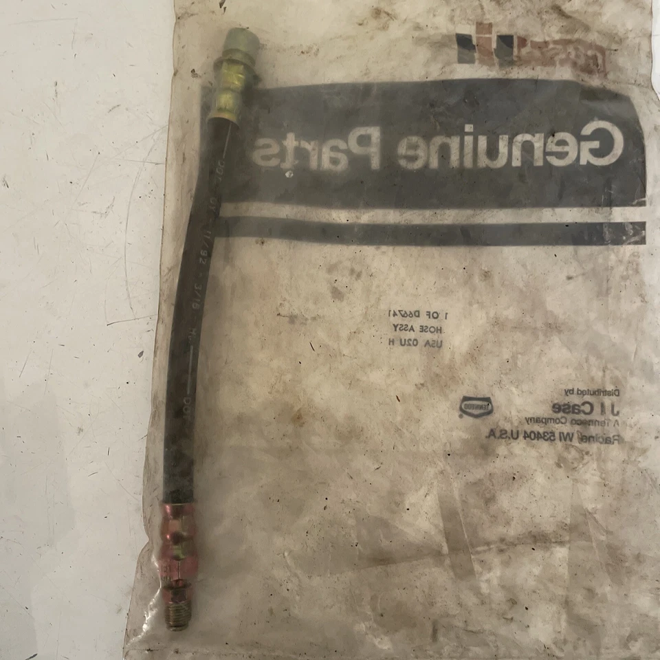 GENUINE CASE IH BACKHOE LOADER D66741 BRAKE HOSE MODELS 480C 580C 580D NEW OEM - Image 2 of 4