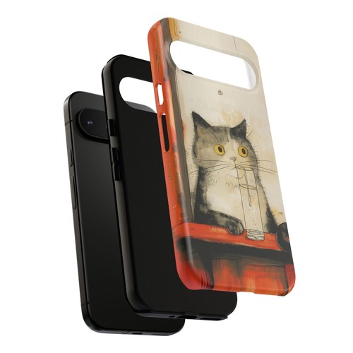 Cat Drinking Glass of Water - Phone Ink Cover Case for iPhone, Galaxy, Pixel - 第 134/281 張圖片