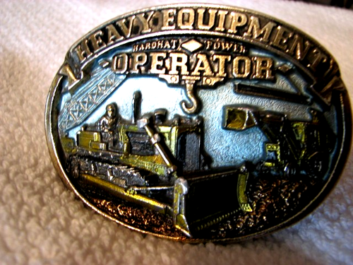Heavy Equipment Operator Front End Bulldozer 1986 Great American Buckle Co BRASS - Picture 3 of 8