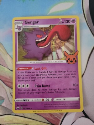 Gengar 057/198 Holo Rare TRICK OR TRADE Pikachu Stamp | eBay