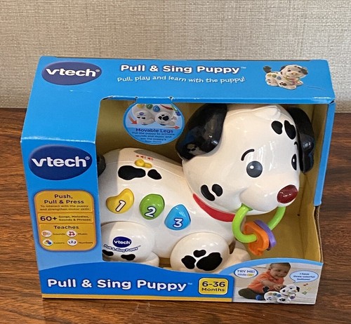 V Tech Pull & Sing Puppy Toddlers 6 mo - 3yrs, Baby Learning Toy, Floor Play - Picture 2 of 15