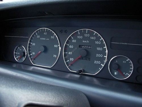 For Citroen Xantia Polished aluminum rings for the instrument cluster 5pcs - Picture 6 of 9