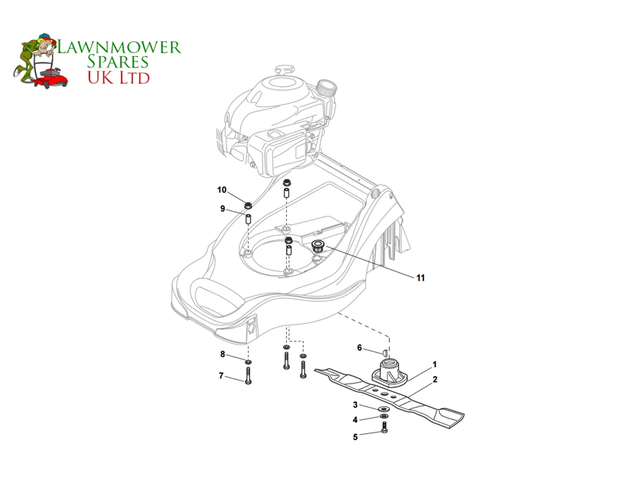 MOUNTFIELD HP414 PETROL LAWNMOWER BLADE ASSEMBLY PARTS eBay